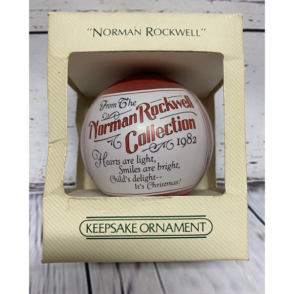 Norman Rockwell Collection Christmas Ornament In Box 1982 Hallmark - Picture 3 of 4
